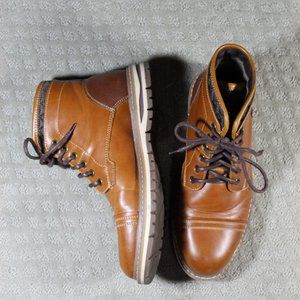 JF J Ferarr Men's Size 9.5M Neeson Cognac Dress Boots - NWOT